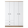Hanah Home Armario Escandinavo Nogal y Blanco